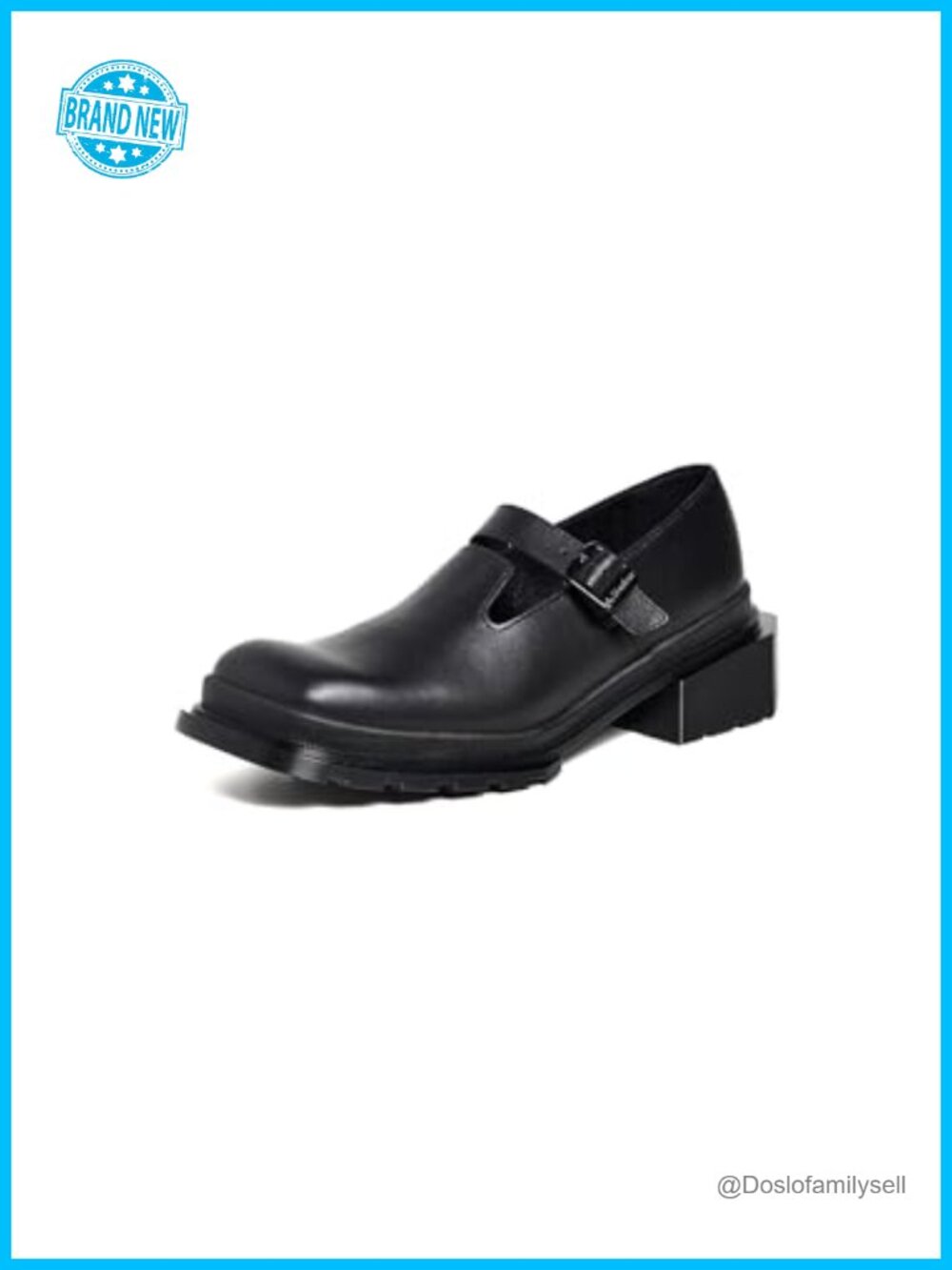 Dr. Martens Maybole Mary Jane Leather Block Heel Square Toe Flats